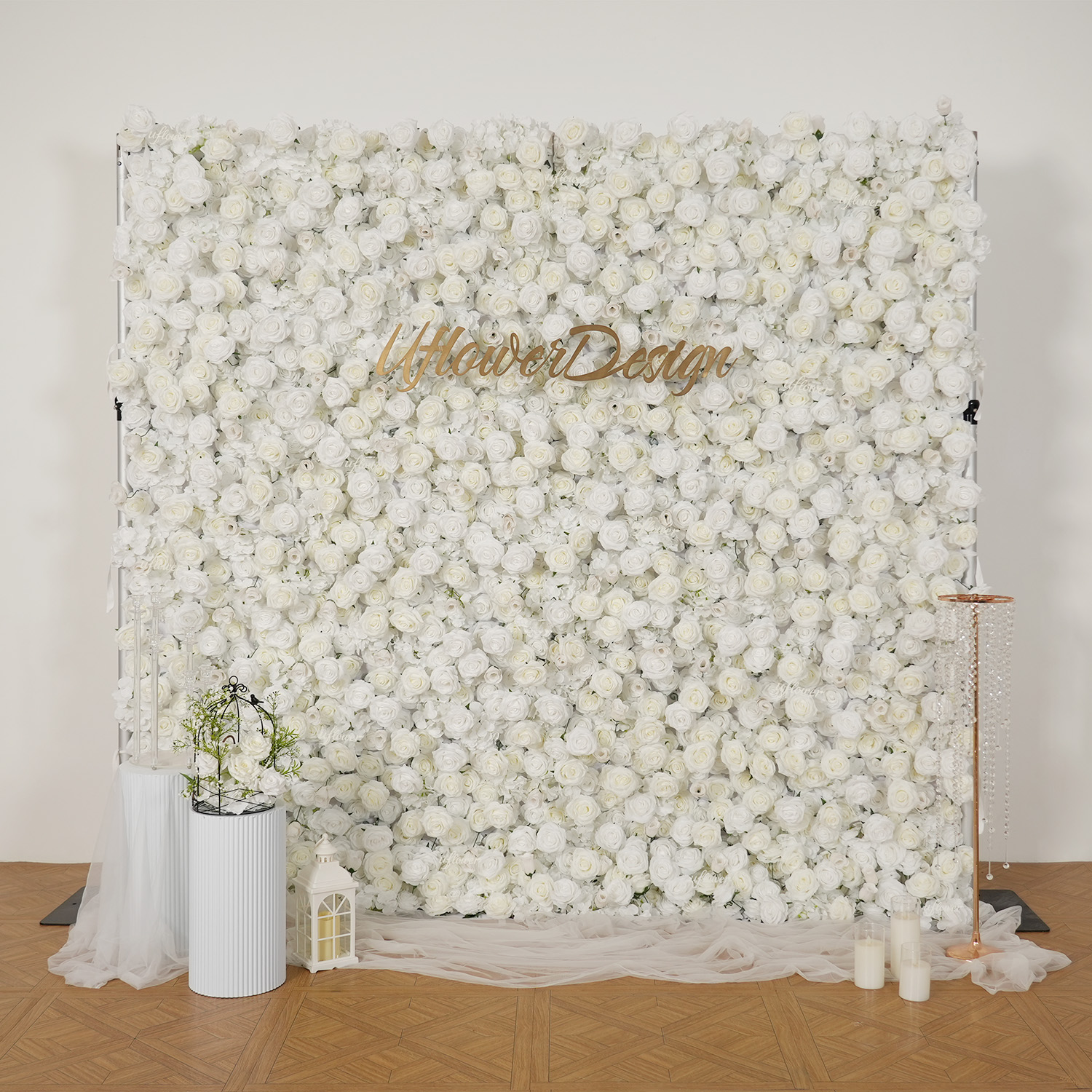 Flower Wall Panel - Uflower Silk Rose Wedding Home Decor