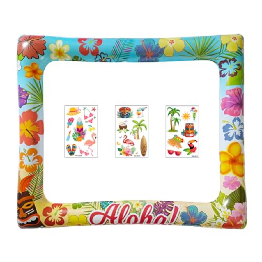 Photo Booth Frame - Hawaii Luau Themed Inflatable Photo Booth