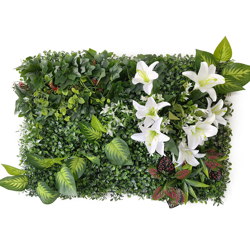 Flower Wall Panel - 40CM * 60CM Artificial Plant Lawn