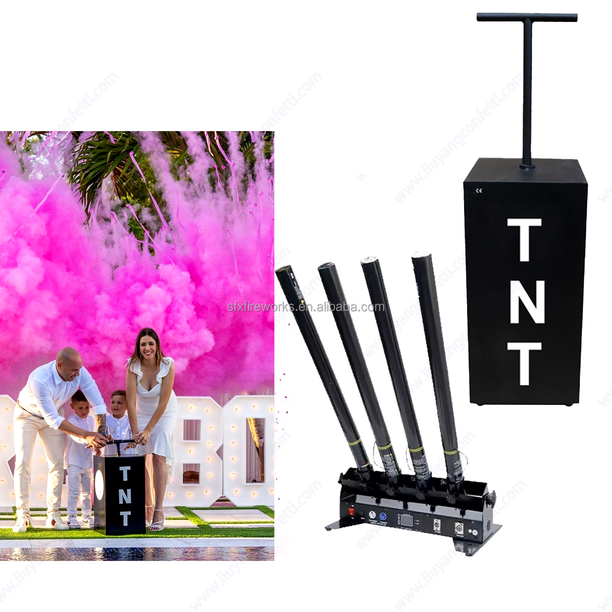 Electric Gender Reveal Smoke B - Confetti Cannon Tube review and price