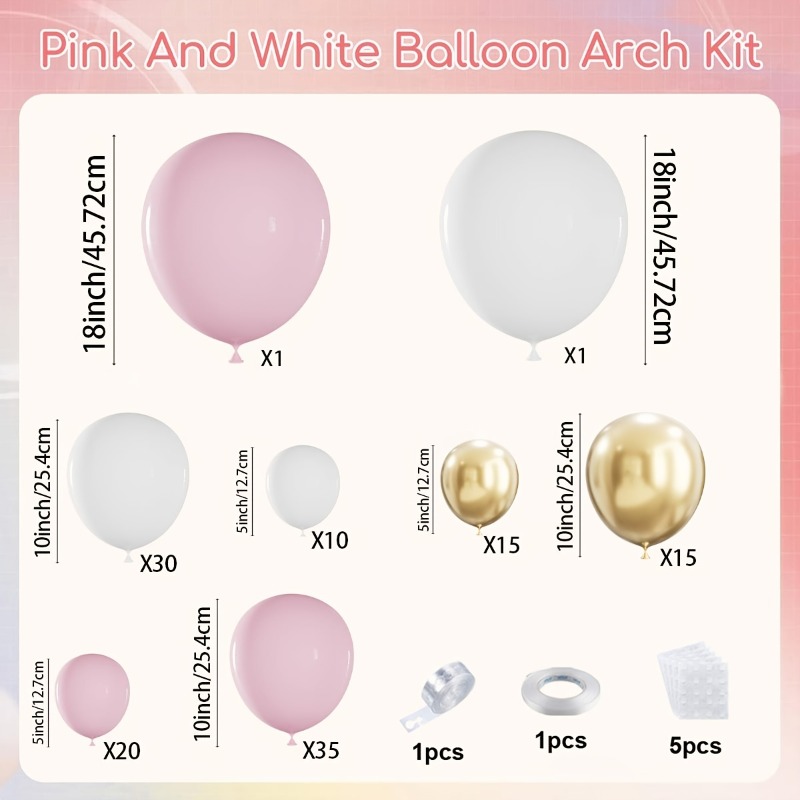 127PCS Pink and White Arch Bal - Balloon Arch Kit review and price