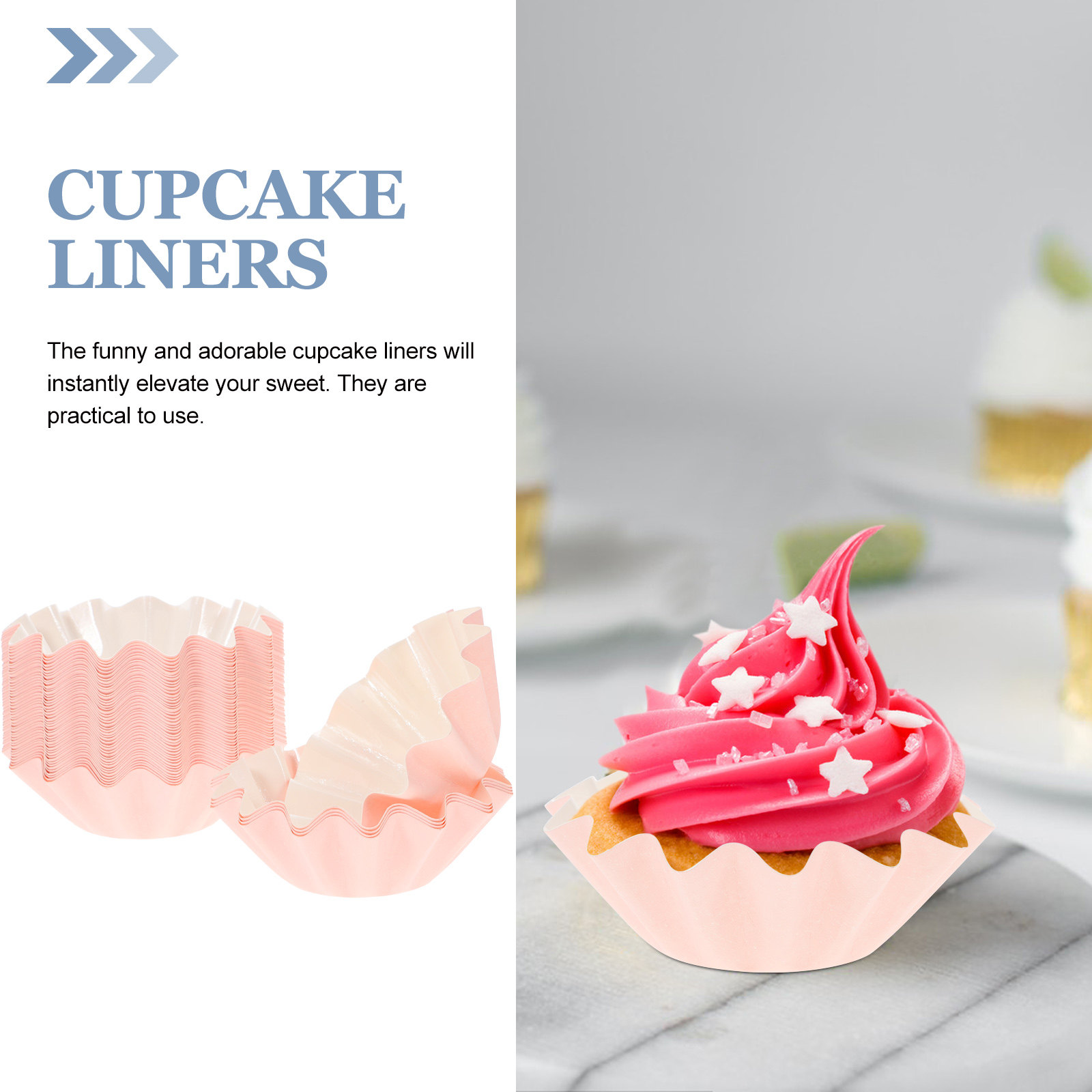 50Pcs Cupcake Liners Paper Bak - Plastic Cup 50Pcs review and price