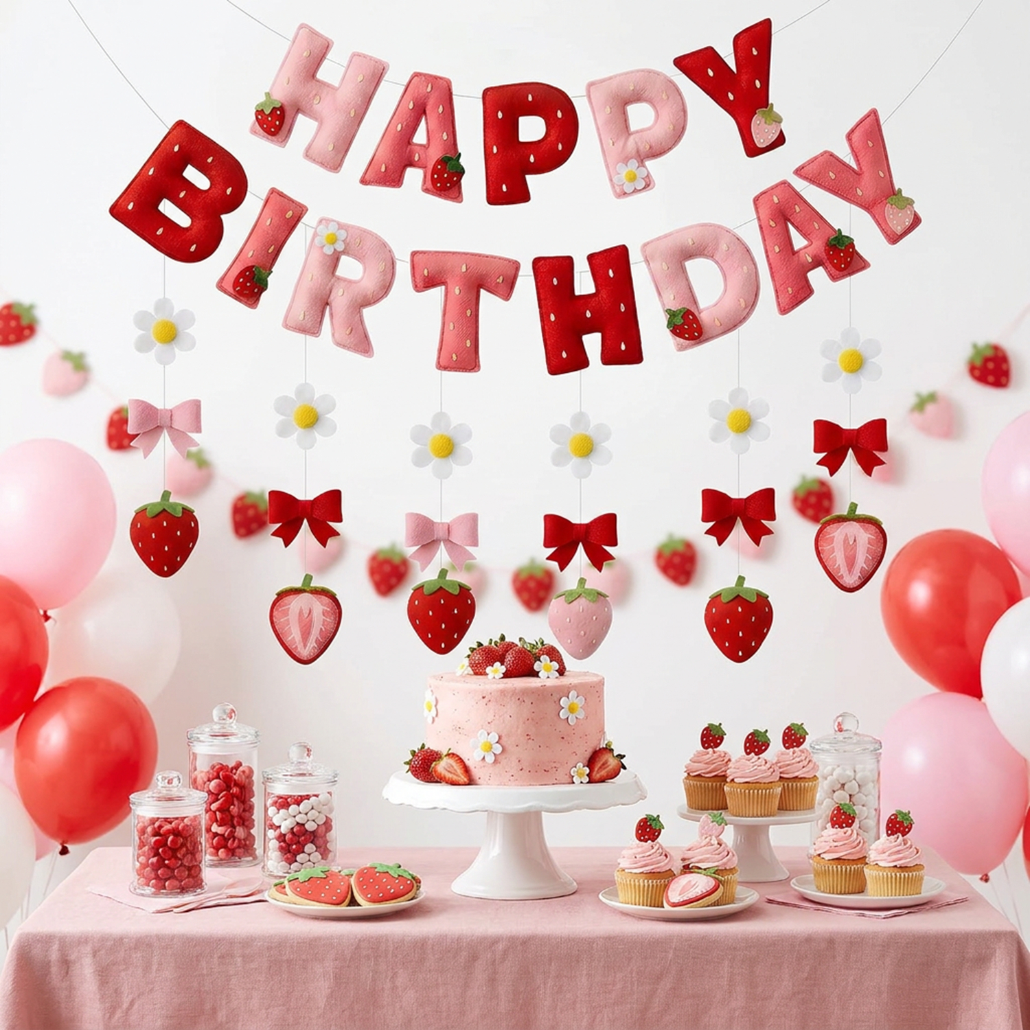 2D Felt Strawberry Hanging Gar - Event Party review and price