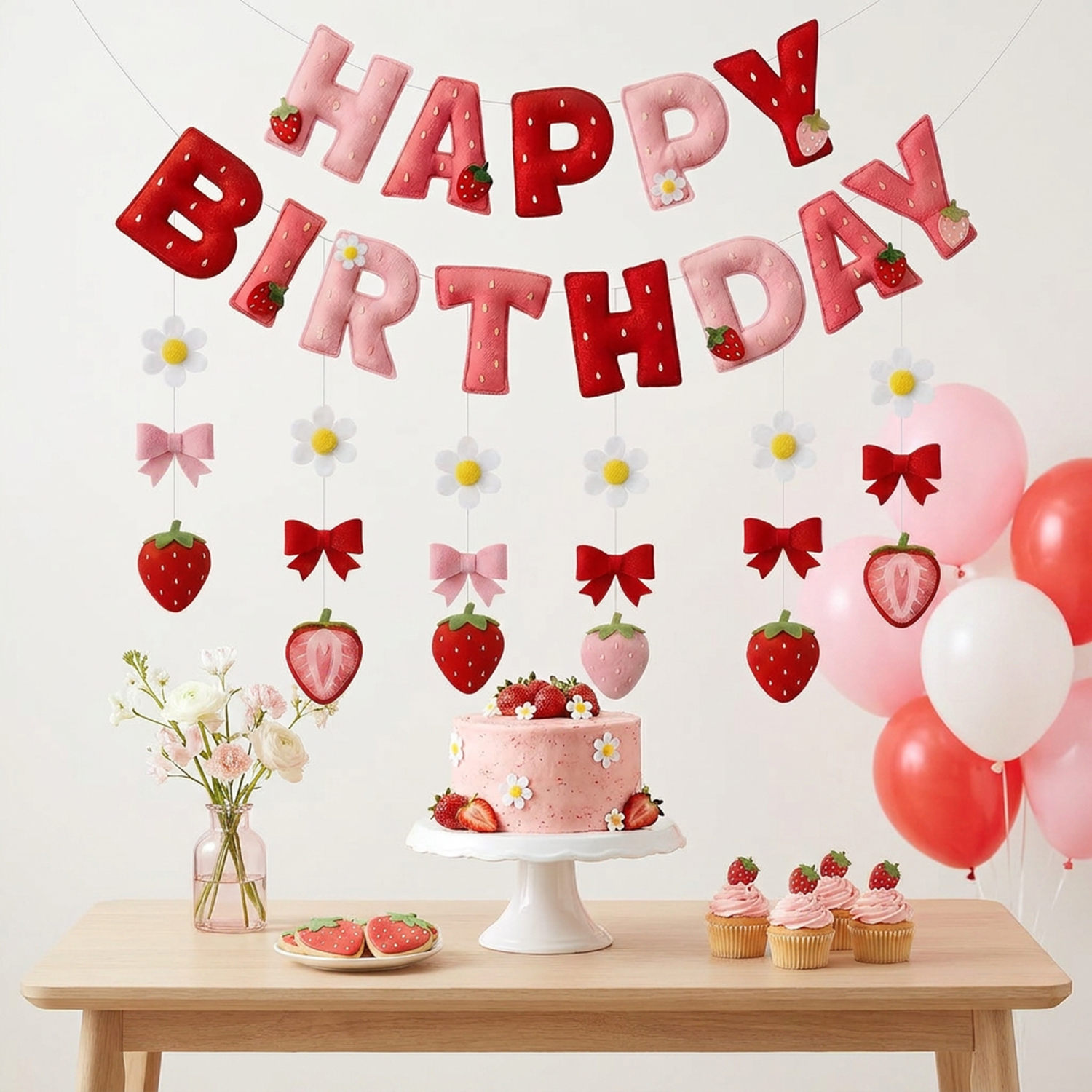 2D Felt Strawberry Hanging Gar - Event Party review and price
