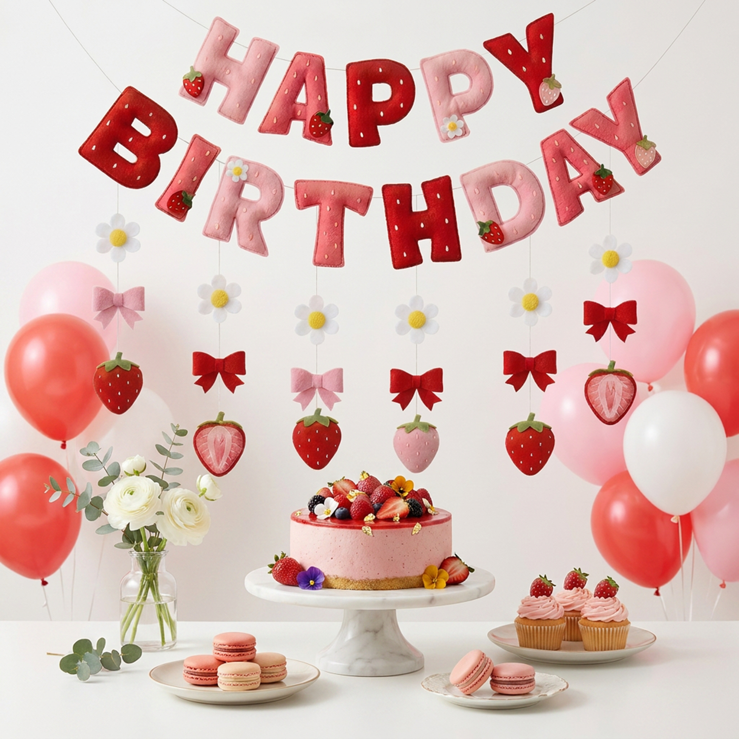 2D Felt Strawberry Hanging Gar - Event Party review and price