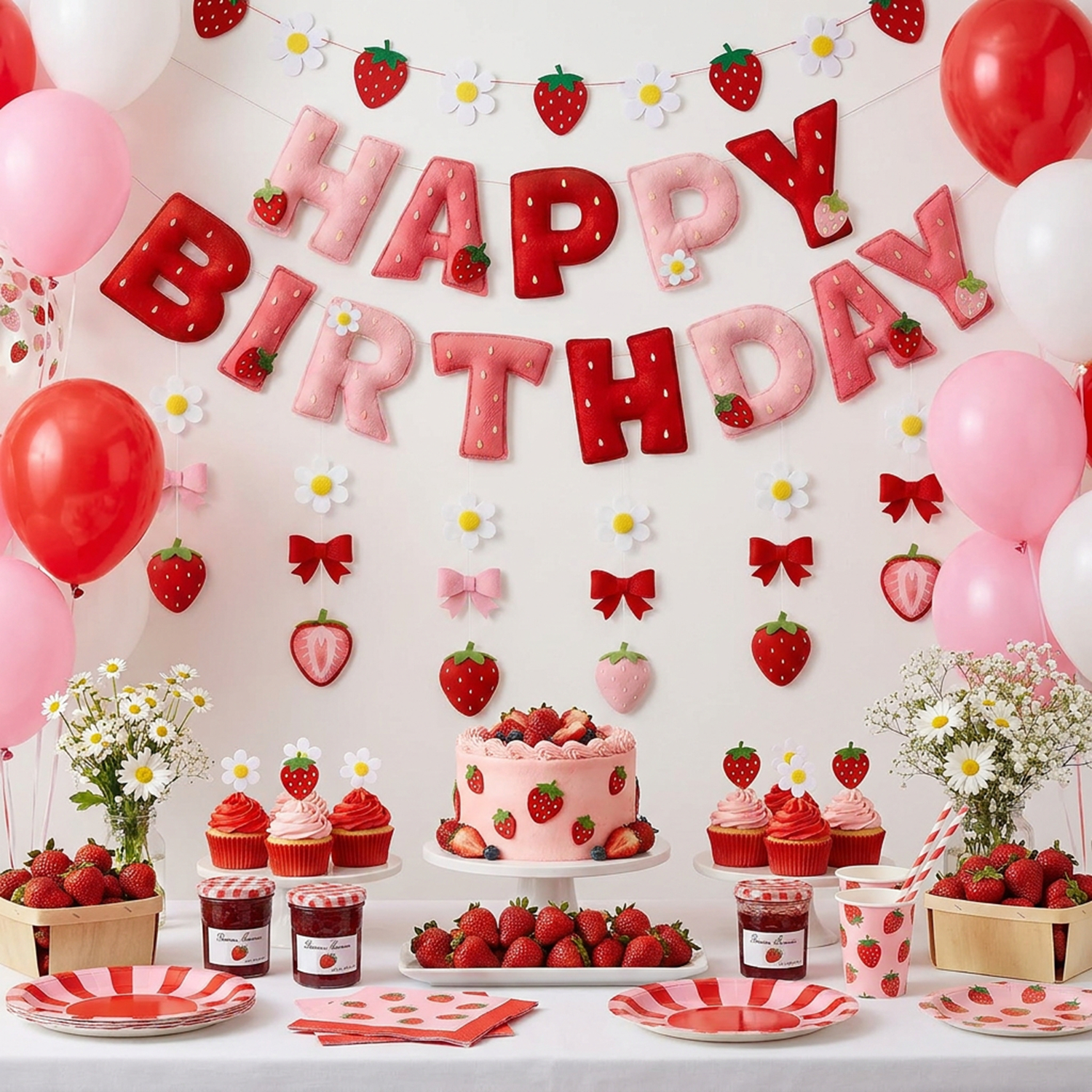 2D Felt Strawberry Hanging Gar - Event Party review and price