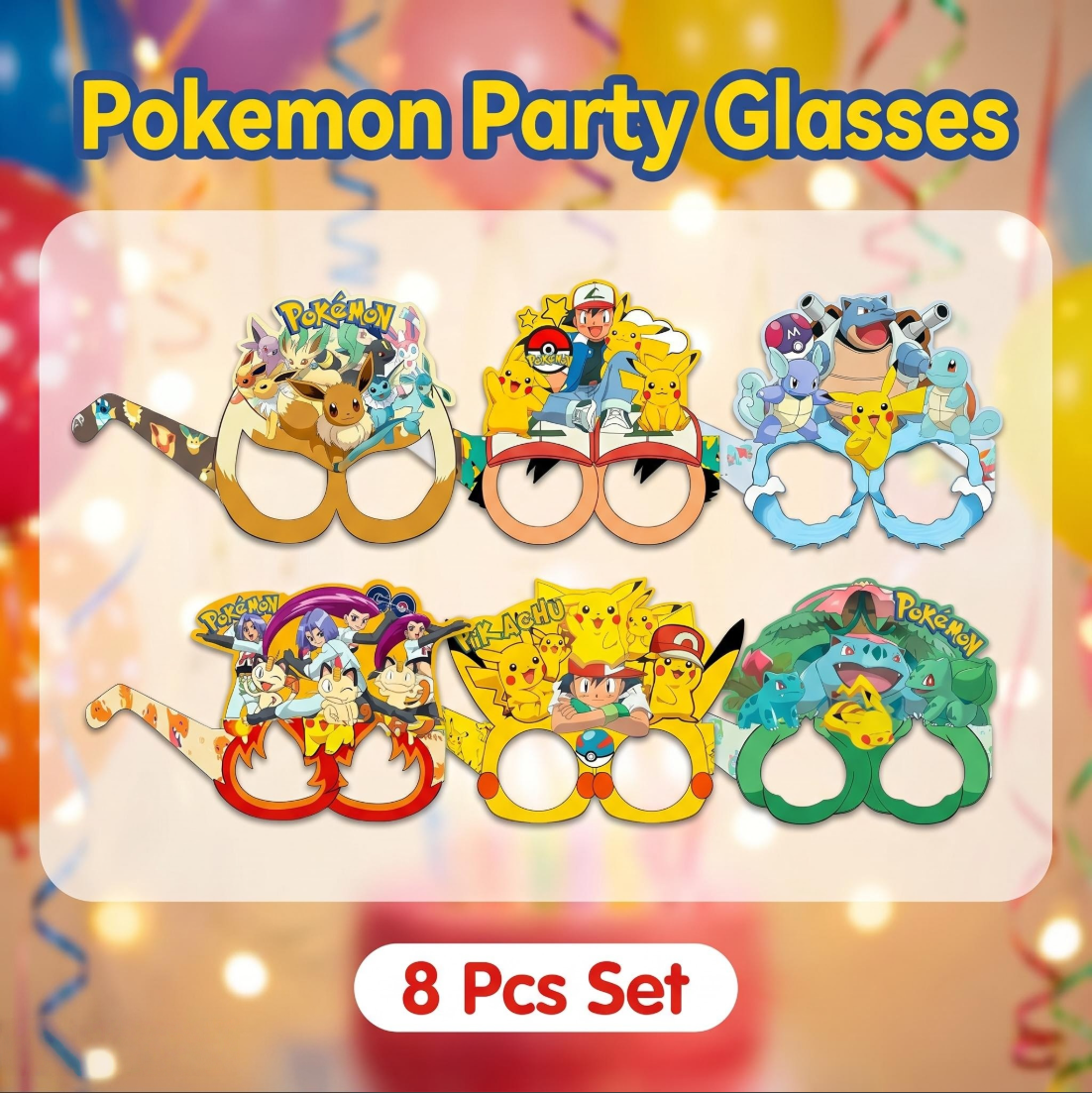 Pokémon-themed paper glasses.  - Event Supplies review and price
