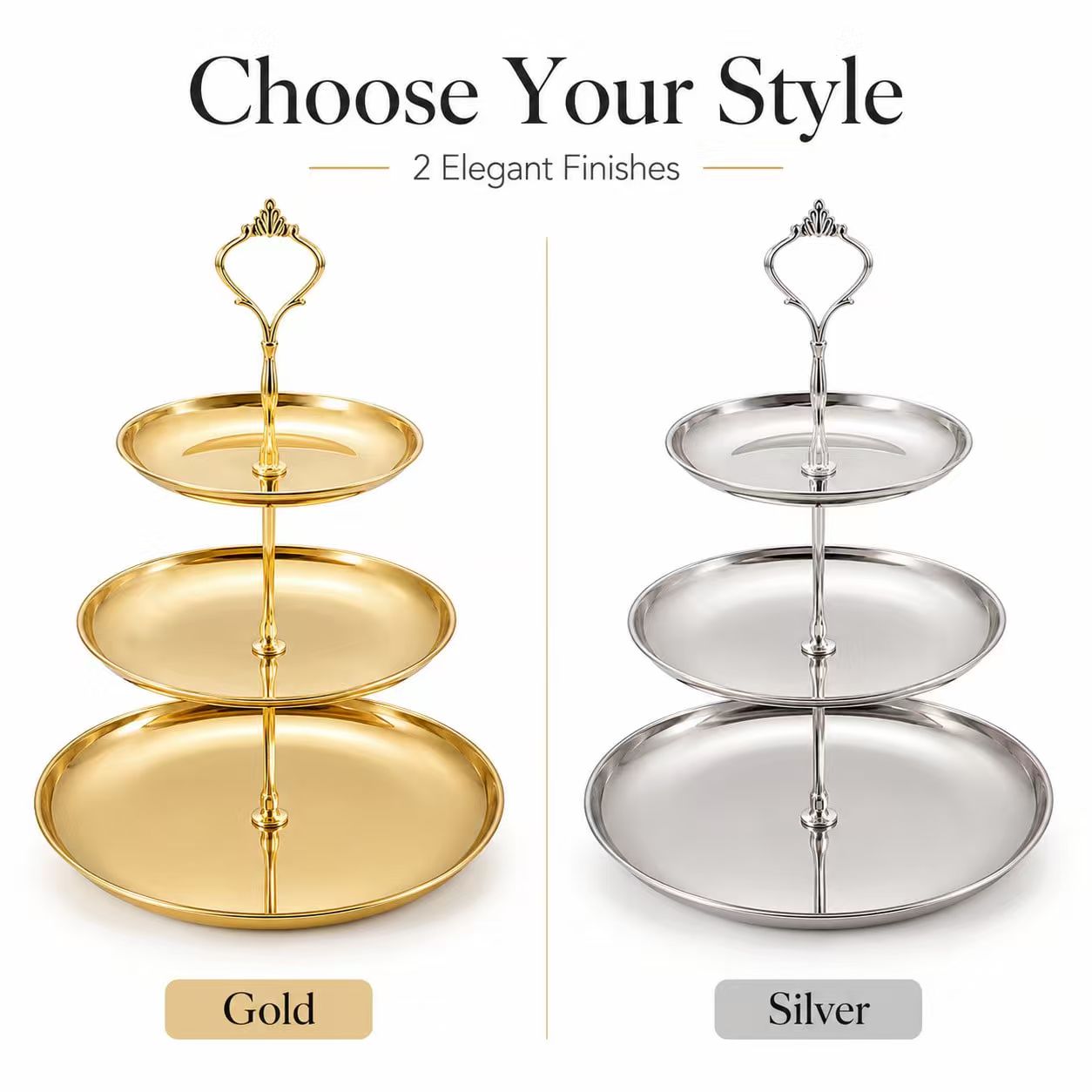 Luxury 3-Tier Gold Cake Stand  - Cupcake Stand Tier review and price