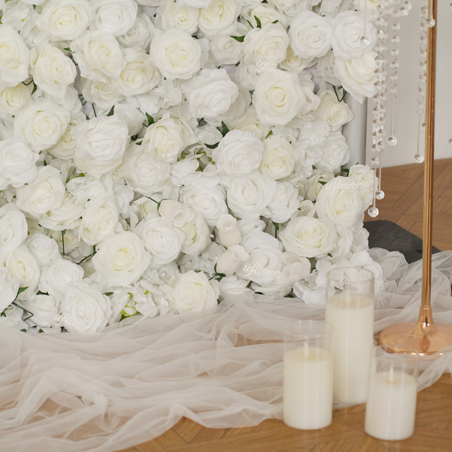 Uflower Silk Rose Wedding Home - Flower Wall Panel review and price