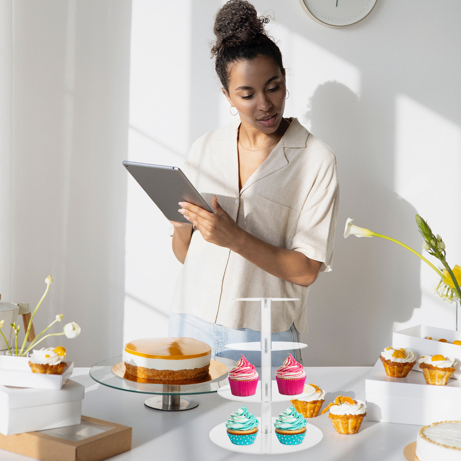 1Set Multi Tiered Transparent  - Cupcake Stand Tier review and price