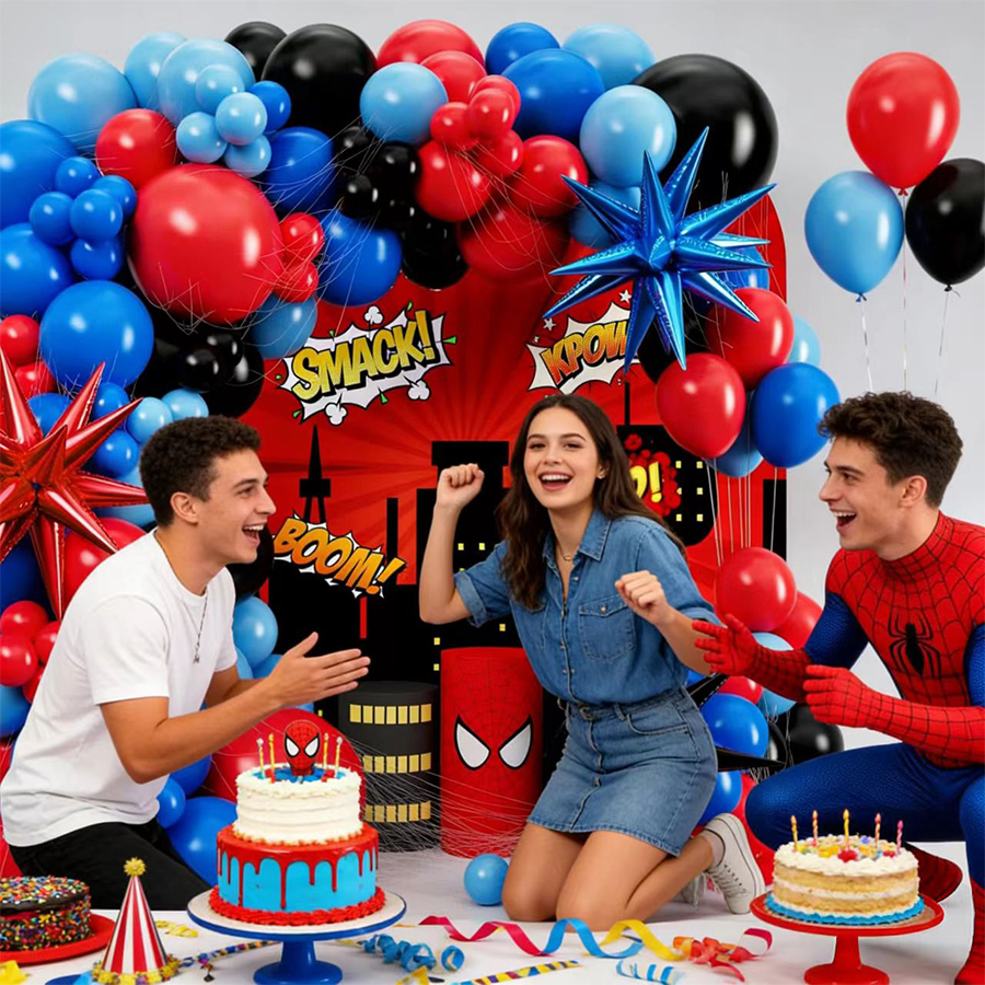 Black Red Blue Latex Balloons  - Balloon Arch Kit review and price