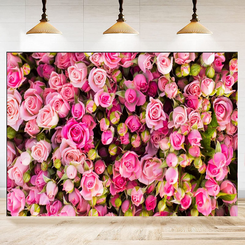 Pink Red Rose Flowers Theme Ph - Dessert Table Backdrop review and price