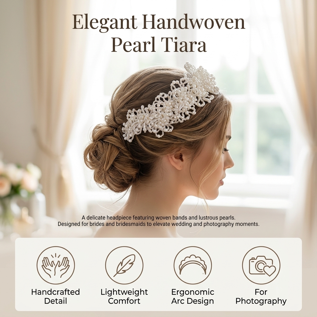 Pearl Crown Headpiece For Wedd - Event Suppliers review and price