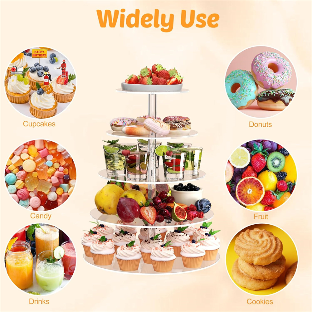 1pack 3/4/5 Tier Acrylic Round - Cupcake Stand Tier review and price
