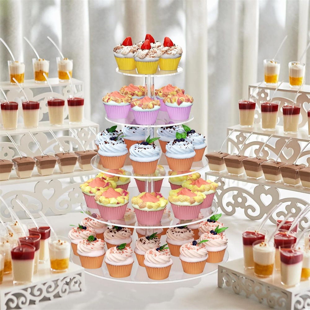 1pack 3/4/5 Tier Acrylic Round - Cupcake Stand Tier review and price