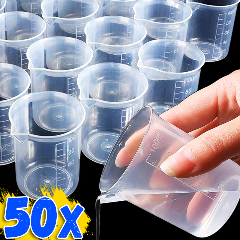 1/50pcs 100ML Plastic Measurin - Plastic Cup 50Pcs review and price