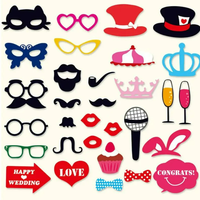 31PCS/set  Fun Wedding Decorat - Photo Booth Frame review and price