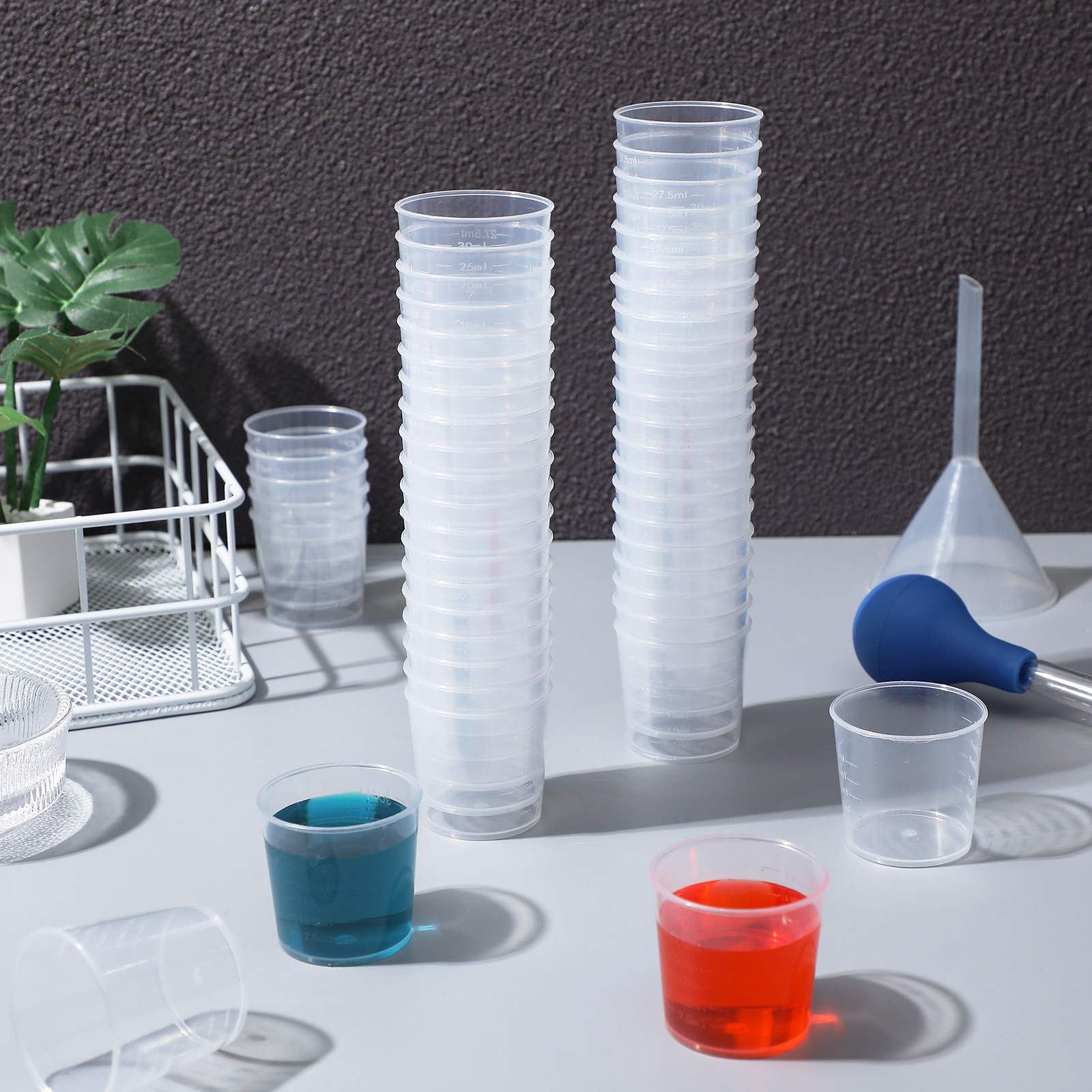 50Pcs Plastic Graduated Measur - Plastic Cup 50Pcs review and price