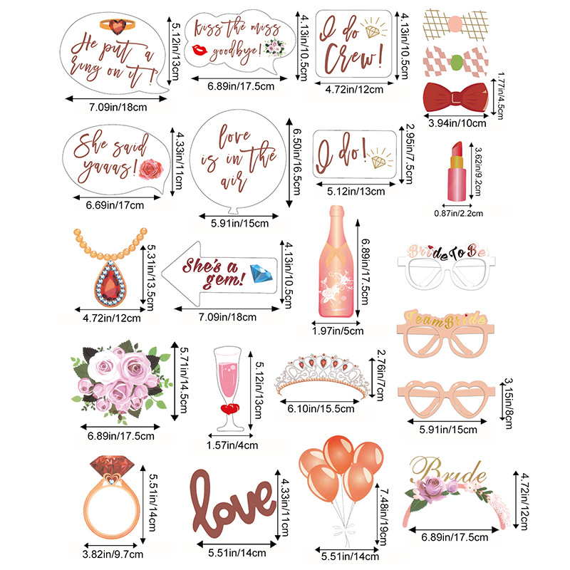 23pcs Team Bride to Be Paper P - Photo Booth Frame review and price