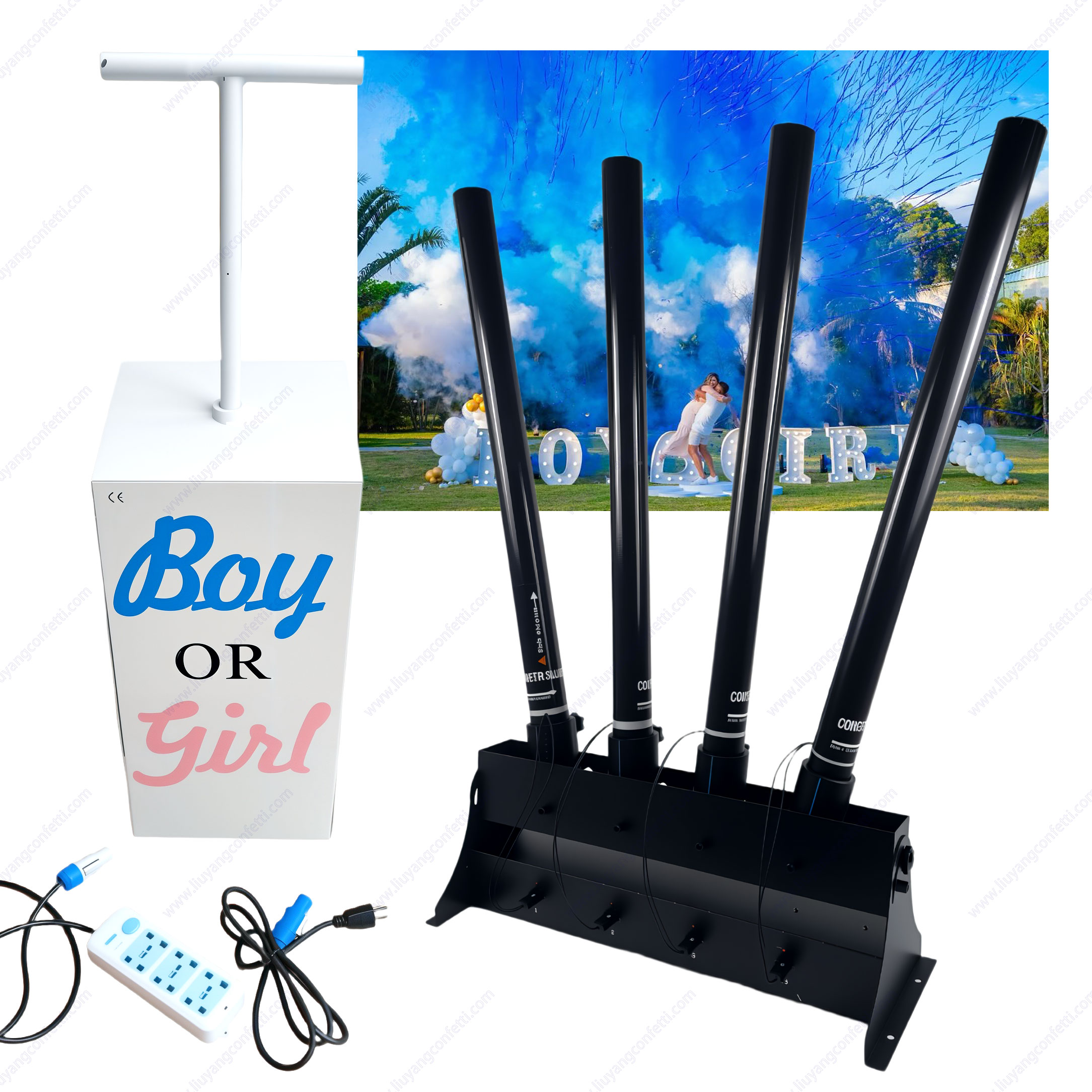Electronic Spray Confetti Powd - Confetti Cannon Tube review and price