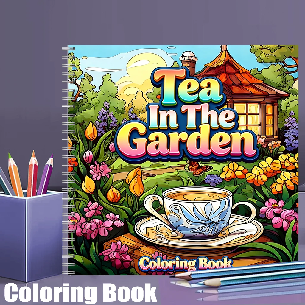 Tea In The Gardens Coloring Bo - Event Supplies review and price